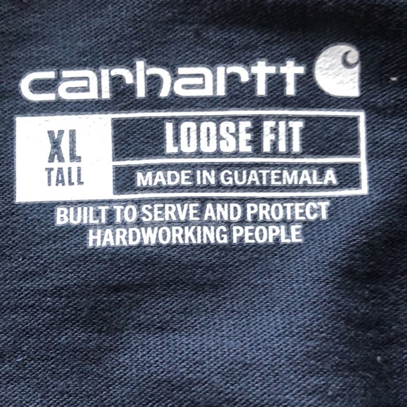 CARHARTT Crew Neck Long Sleeved Tee, Loose Fit, Long Length - Picture 4 of 4